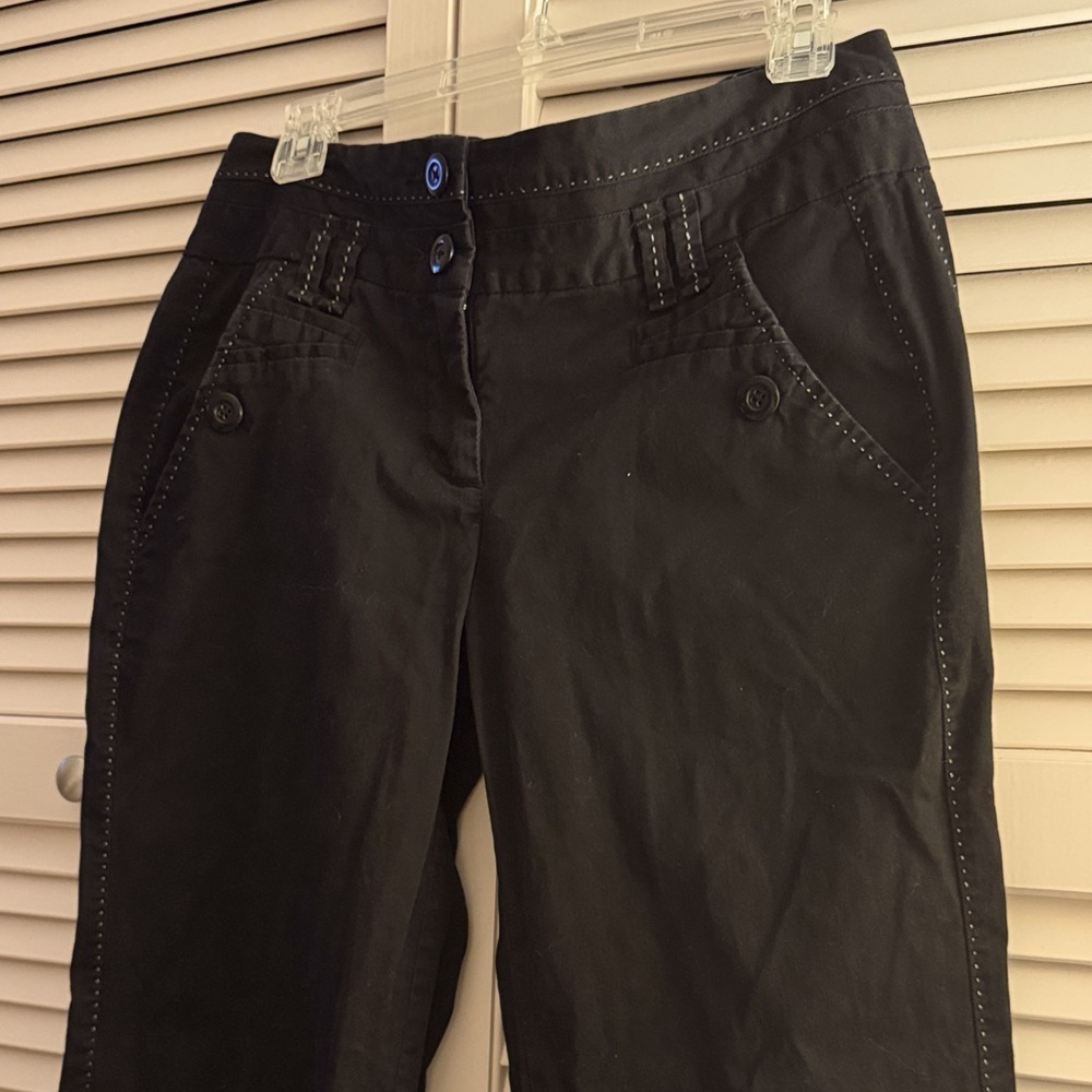 Elevenses Cotton Navy Wide Leg Trousers Size 10 EUC Anthropologie